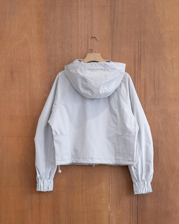 AGILITY MIAO Cropped Multi Pockets Jacket - Light Grey