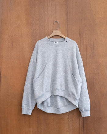 AGILITY MIAO Tailored Cropped Sweater - Grey