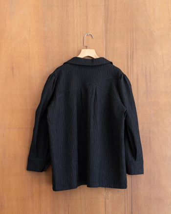 AGILITY MIAO Texture Pocket Shirts - Black