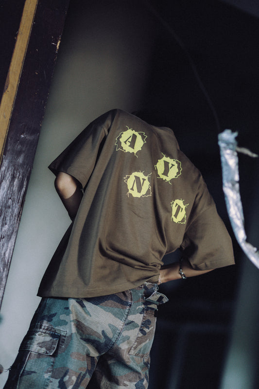 Anything JB - Bullet Pierce Tee - Olive Brown