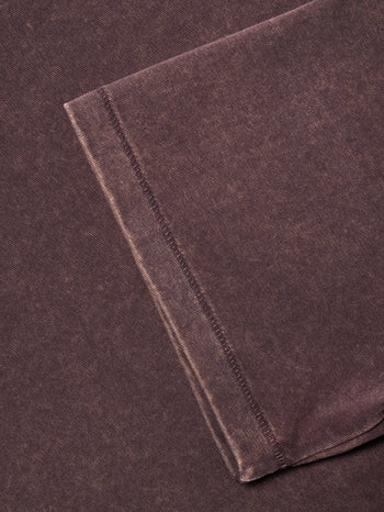 Against Lab - Single Stitch Washed Cropped Tee - Brown