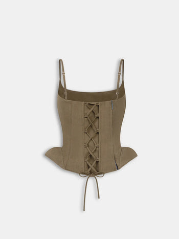 Melancholy - Velour Sculpt Cami - Brown