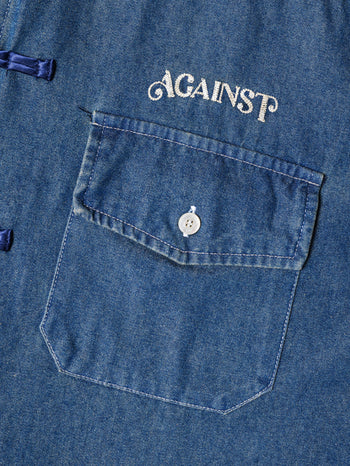 Against Lab - Western Oriental Chapo Shirt - Dark Blue