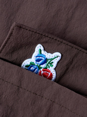 abp. Big Bro S/S Nylon Shirt- Dark Brown