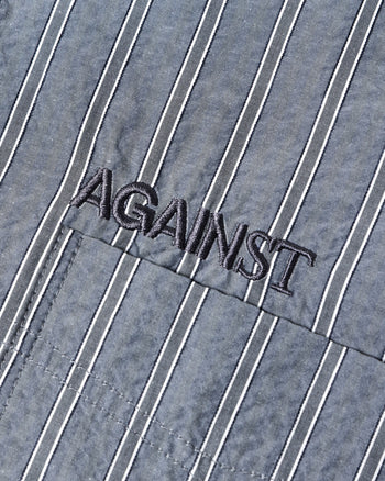 Against Lab - Stripe Standard Shirt - Grey