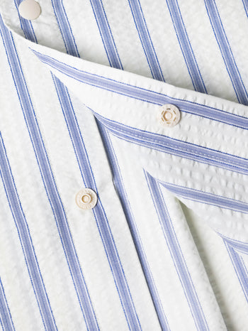 Against Lab - Stripe Standard Shirt - White