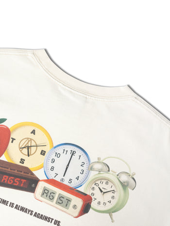 Against Lab - Now or Never Boxy Tee Washed - Cream