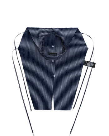 Double Back Drop Shirt Top - Blue Stripes