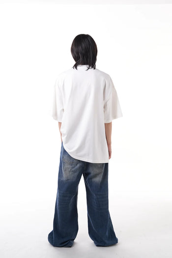 Double Back Dont Be Broke T-Shirt Oversized - White