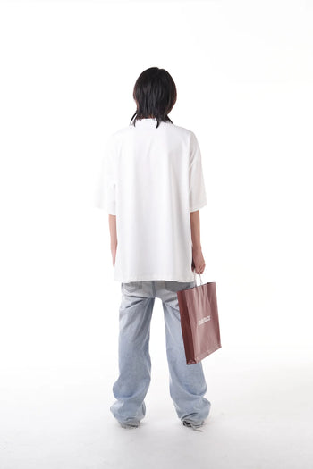 Double Back Too Many Logo T-Shirt Oversized - White