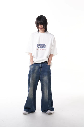 Double Back Dont Be Broke T-Shirt Oversized - White
