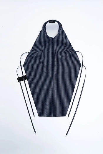 Double Back Drop Shirt Top - Blue Stripes