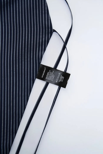 Double Back Drop Shirt Top - Blue Stripes