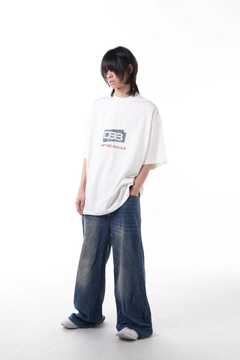 Double Back Dont Be Broke T-Shirt Oversized - White