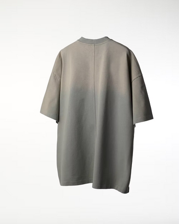 Double Back - Washed Sport Logo Oversized Tee - Grey