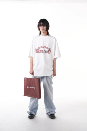 Double Back Too Many Logo T-Shirt Oversized - White