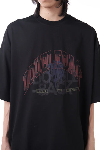 Double Back Too Many Logo T-Shirt Oversized - Black