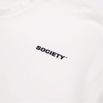 Society Raw Edge Washed Uniform T-Shirt - White