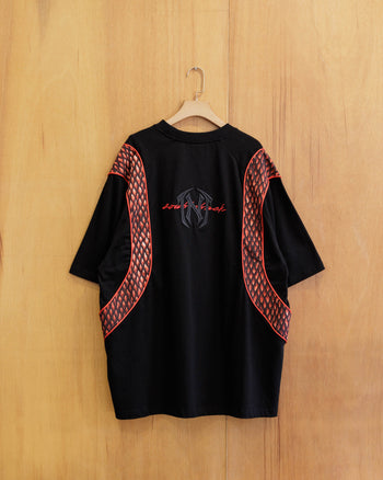 Double Back x TNT - Dragon Sacle T-Shirt Oversized - Black