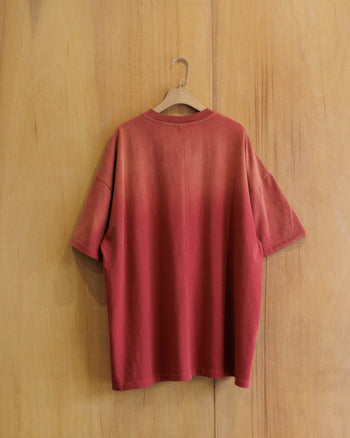Double Back - Washed Sport Logo Oversized Tee - Red