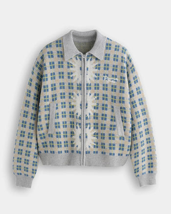 FTMD. Everwarm Knitted Jacket - Cream Blue