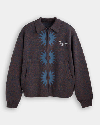 FTMD. Everwarm Knitted Jacket - Brown Blue