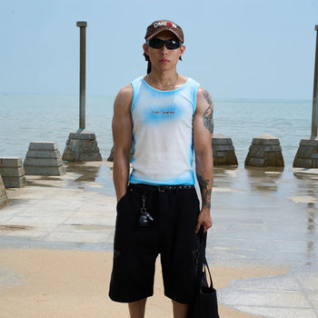 TNT x Dmeow - Whitecaps Logo Singlet - White