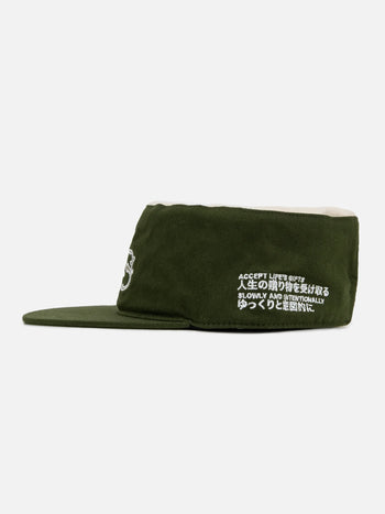 Goers Studio - Signature Pillbox Strapback Cap - Moss&Beige