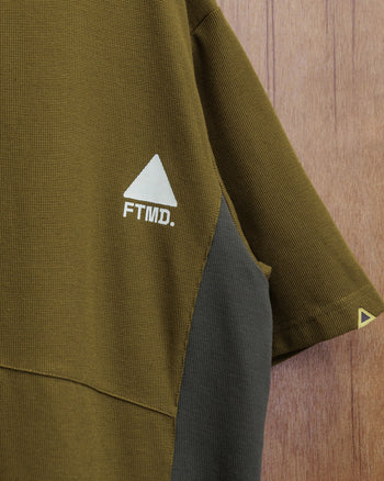 FTMD. Panel Waffle Tee - Olive