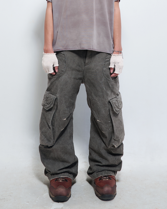PISTOL - Stone Grey Cargo Pants