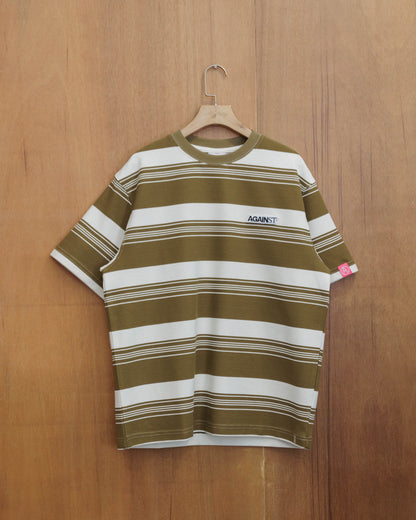 Against Lab - Big Stripe Tee Brown