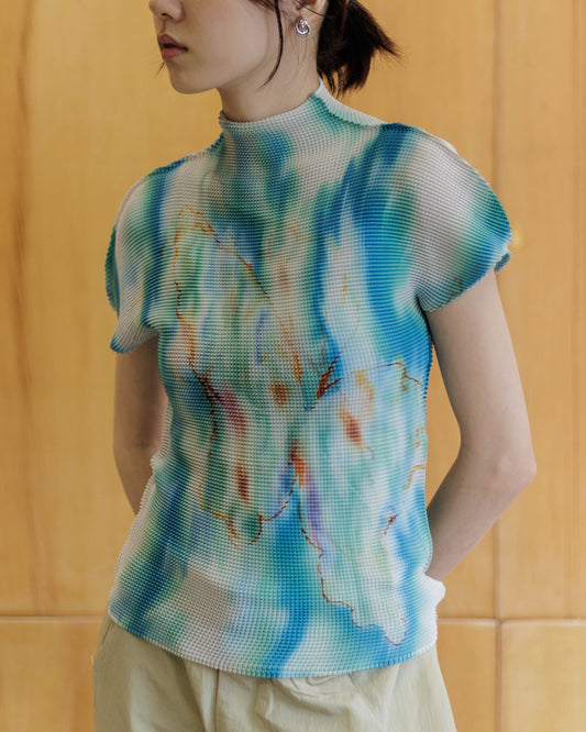CONP Full Printed Pleated T-shirt