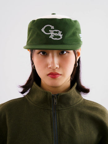Goers Studio - Signature Pillbox Strapback Cap - Moss&Beige