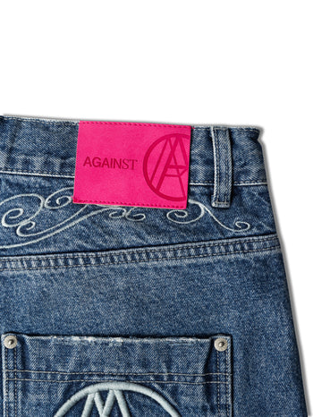 Against Lab - Cowboy Washed Perfect Jeans - Blue
