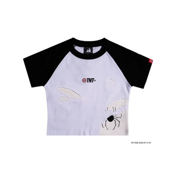 TNT X HUNTER - P.T Baby Tee - White