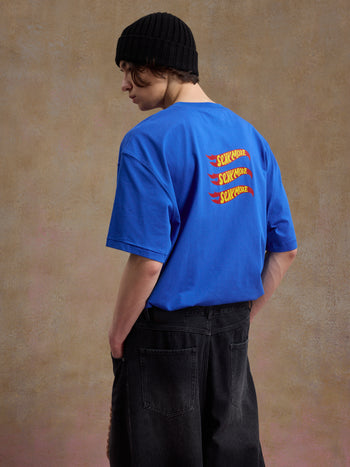 Unlimited Mote - Flame Wheel S/S Tee - Blue