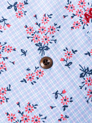 Against Lab - Floral Miguel Shirt - Blue
