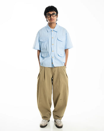 Hdpc - Raw Hem Production Shirt - Baby Blue