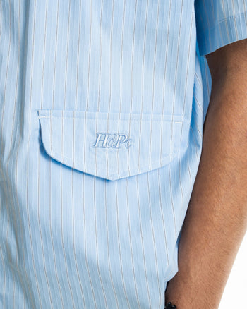 Hdpc - Raw Hem Production Shirt - Baby Blue