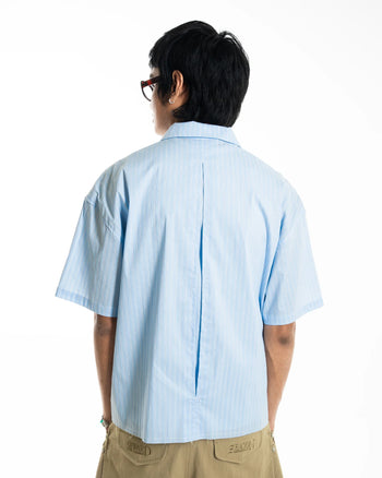 Hdpc - Raw Hem Production Shirt - Baby Blue