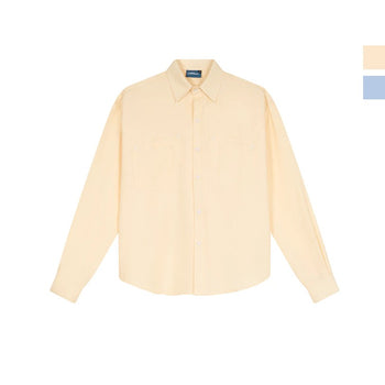 ABBBrand - ABAB Long Sleeve Boxy Shirt - Yellow
