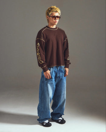 Against Lab - Cyffle Lounge Tee - Brown