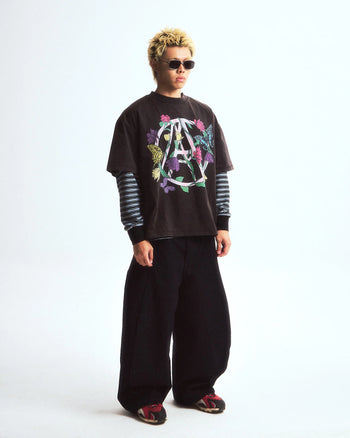 Against Lab - Studded Yankii Pants - Black