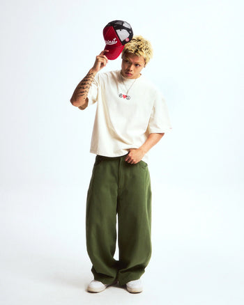 Against Lab - Studded Yankii Pants - Green