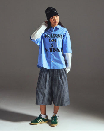 Against Lab - Ism& Schism Layered Shirt - Blue