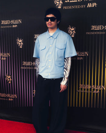 Hdpc - Raw Hem Production Shirt - Baby Blue