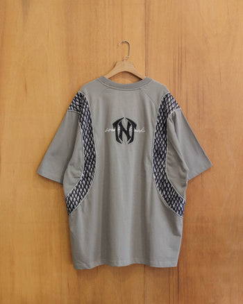 Double Back x TNT - Dragon Sacle T-Shirt Oversized - Silvermist Grey