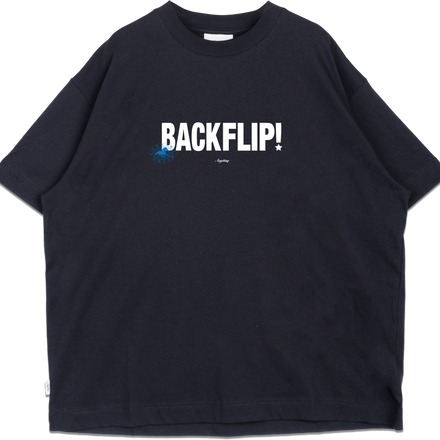 HOW1E - BACKFLIP! Boxy Tee Black by Anything JB