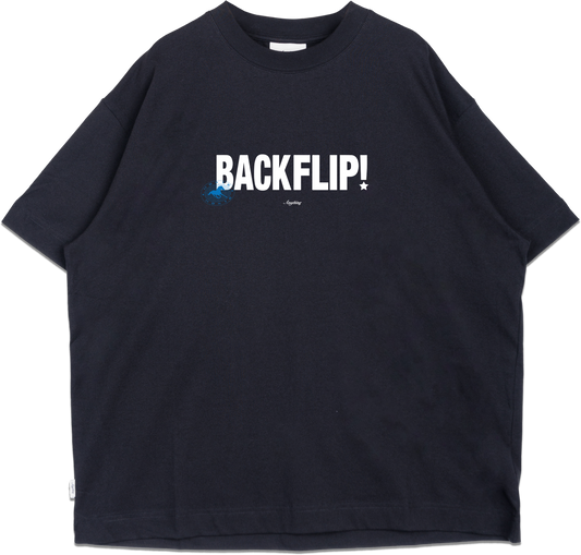 HOW1E - BACKFLIP! Boxy Tee Black by Anything JB