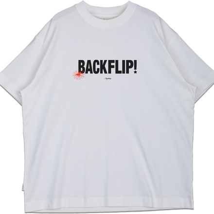 HOW1E - BACKFLIP! Boxy Tee White by Anything JB